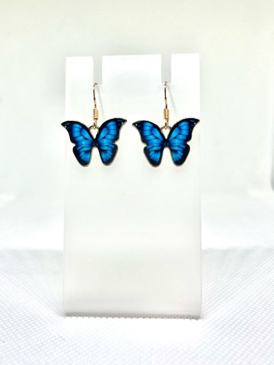 Blue Butterfly Earrings